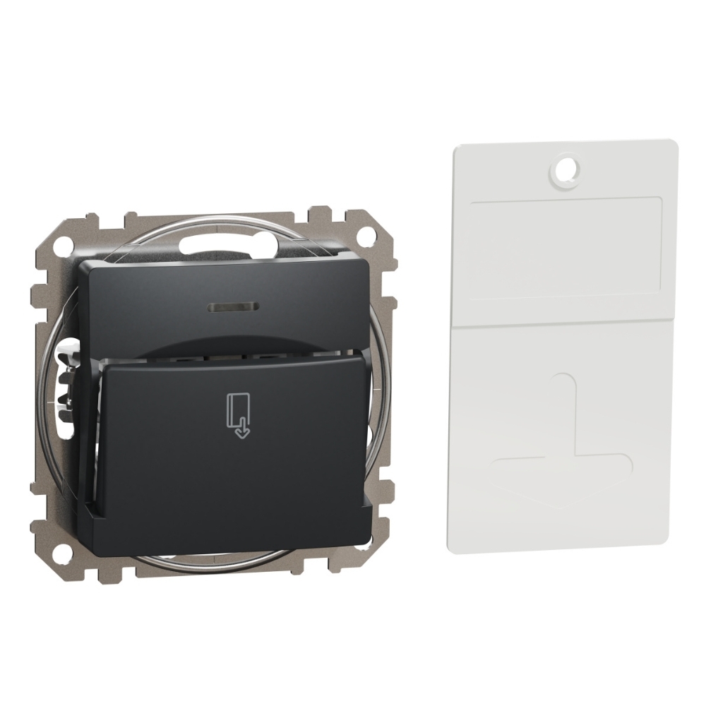 Ключ карта 10A с подсветка Антрацит  - SCHNEIDER ELECTRIC Sedna Design SDD114121