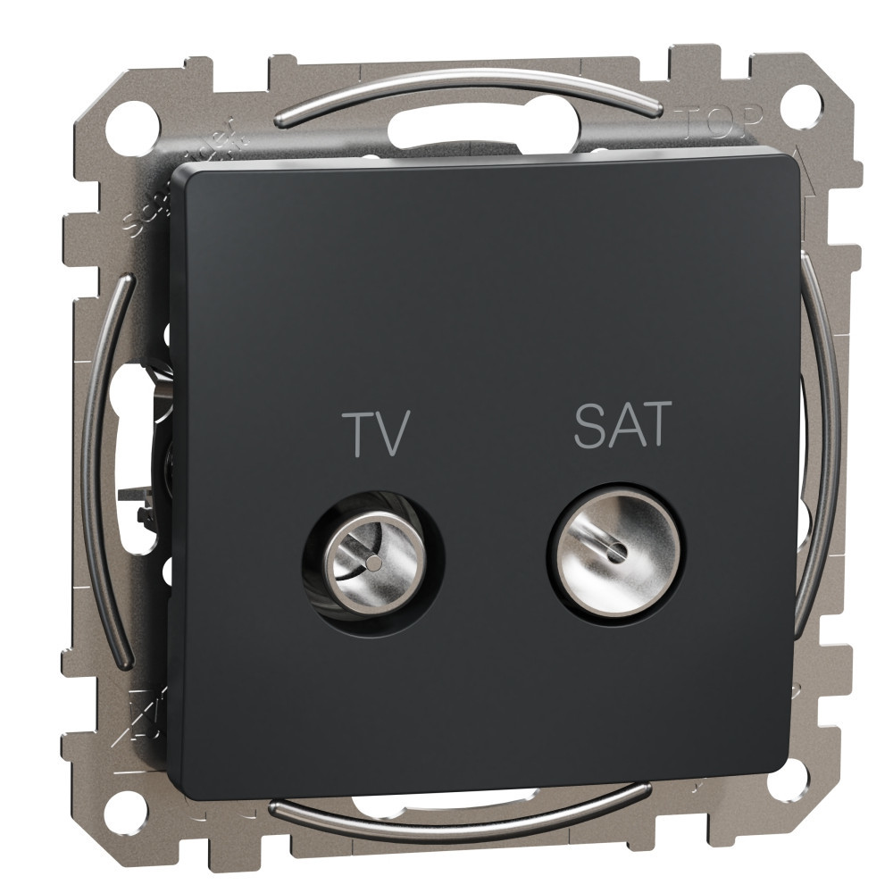 TV+SAT Розетка крайна 4dB Антрацит  - SCHNEIDER ELECTRIC Sedna Design SDD114471S