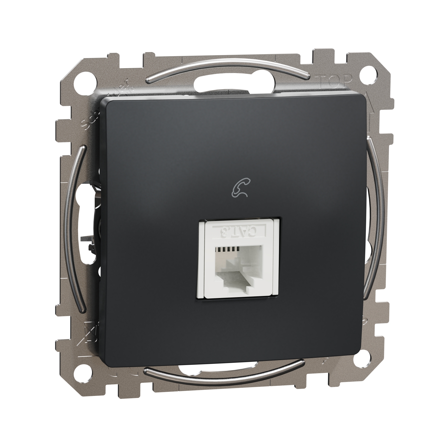 Розетка RJ11 телефонна Антрацит  - SCHNEIDER ELECTRIC Sedna Design SDD114491