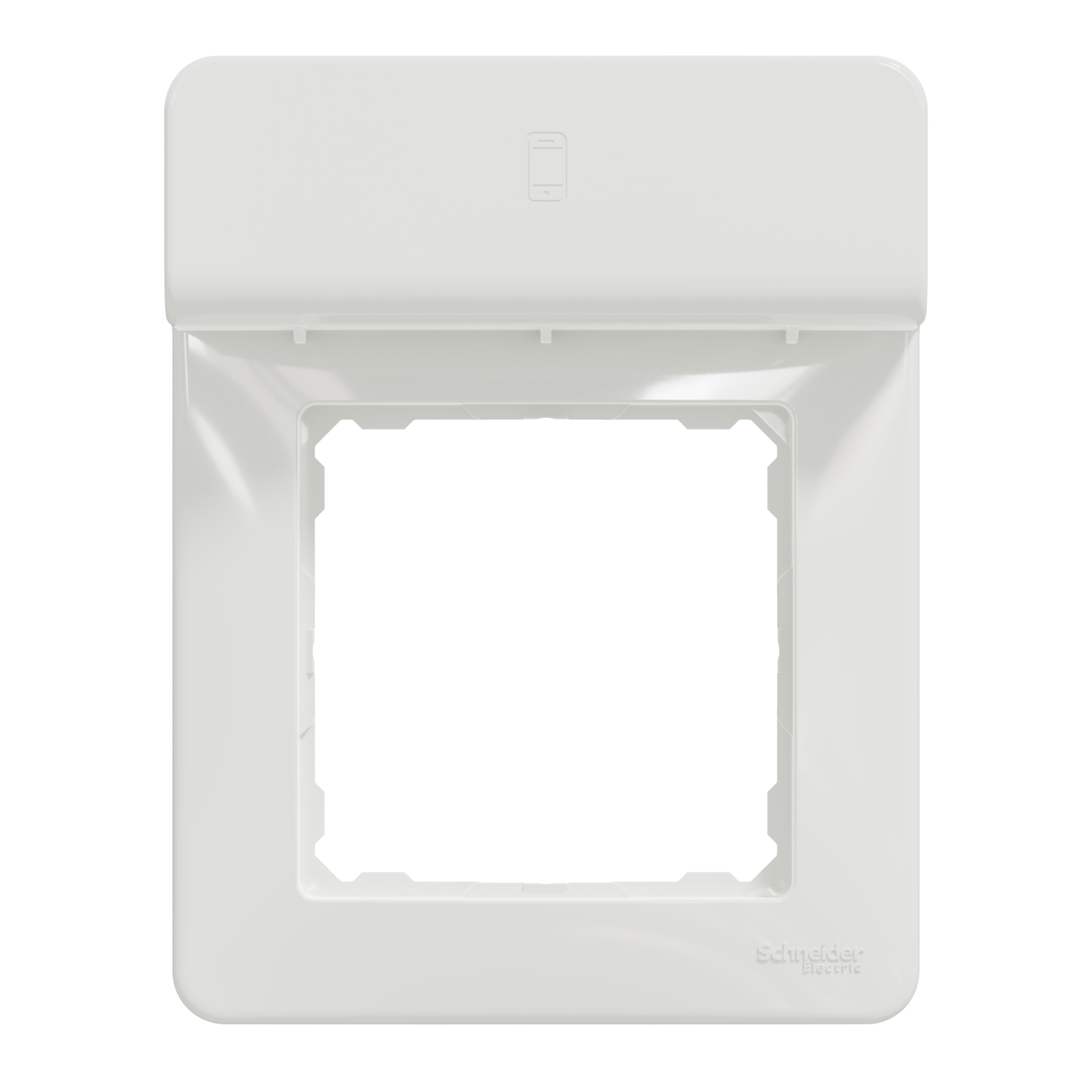 Рамка 1х с поставка за телефон Бял  - SCHNEIDER ELECTRIC Sedna Design SDD311809