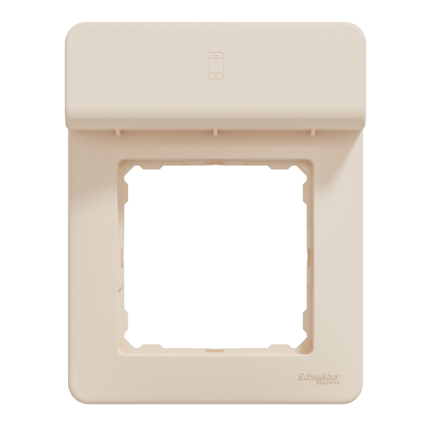 Рамка 1х с поставка за телефон Крем  - SCHNEIDER ELECTRIC Sedna Design SDD312809