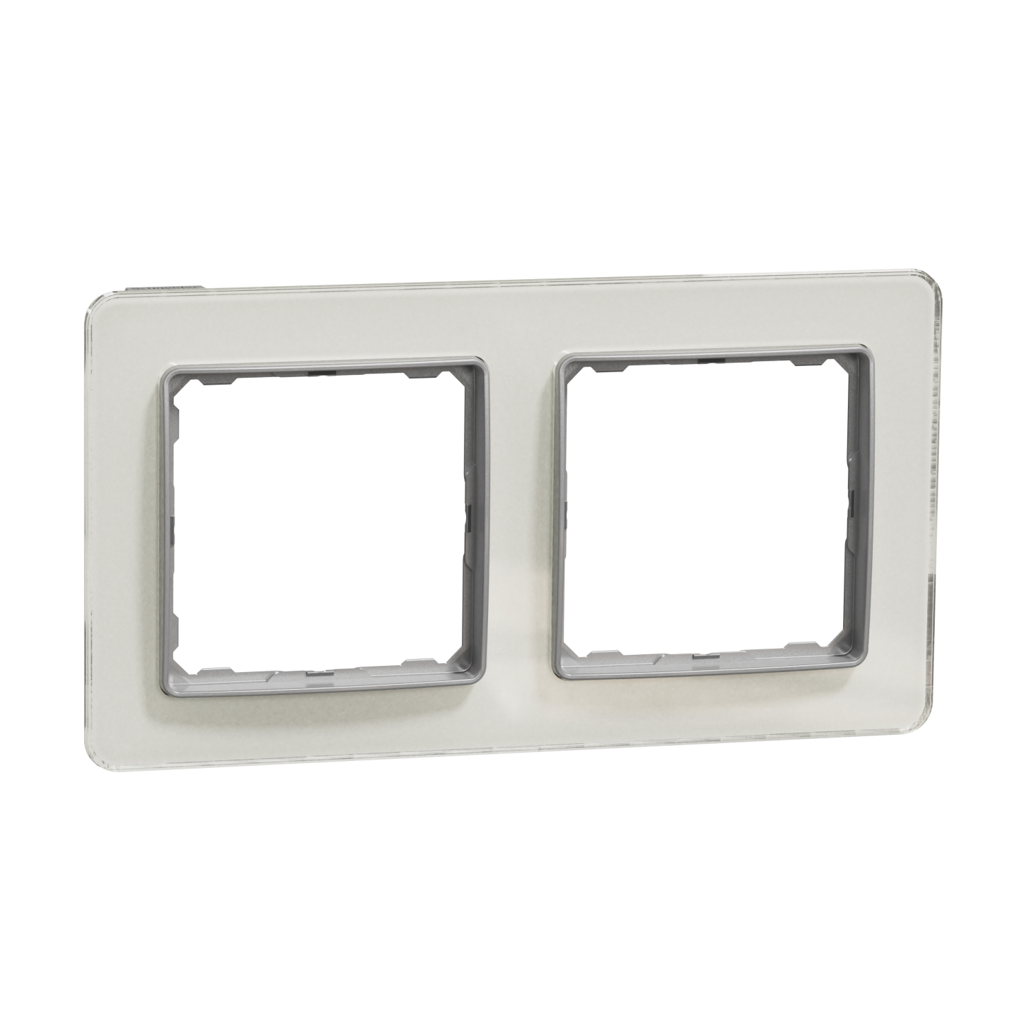 Рамка 2х Бяло стъкло - SCHNEIDER ELECTRIC Sedna Elements SDD360802