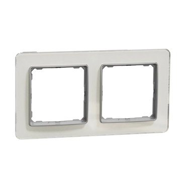 Рамка 2х Бяло стъкло - SCHNEIDER ELECTRIC Sedna Elements SDD360802