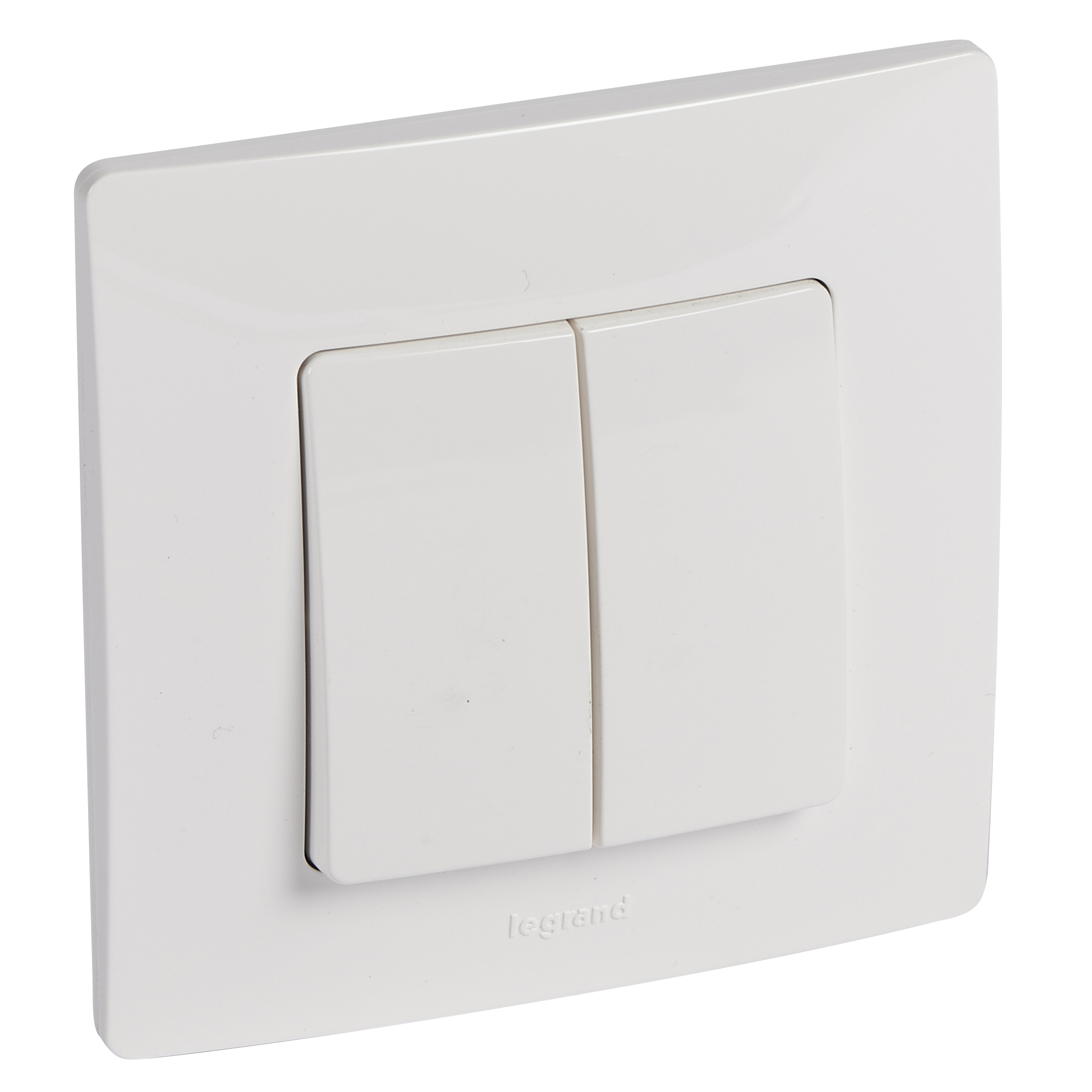 Ключ сериен с рамка 10A 250V Бял /блистер/ - Legrand Niloe 396420