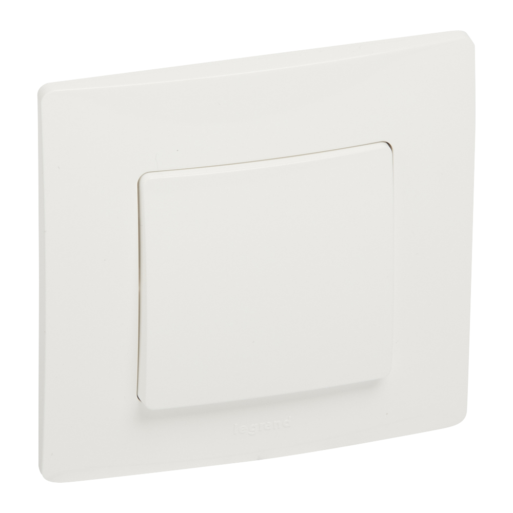 Ключ еднополюсен с рамка 10A 250V Бял /блистер/ - Legrand Niloe 396426