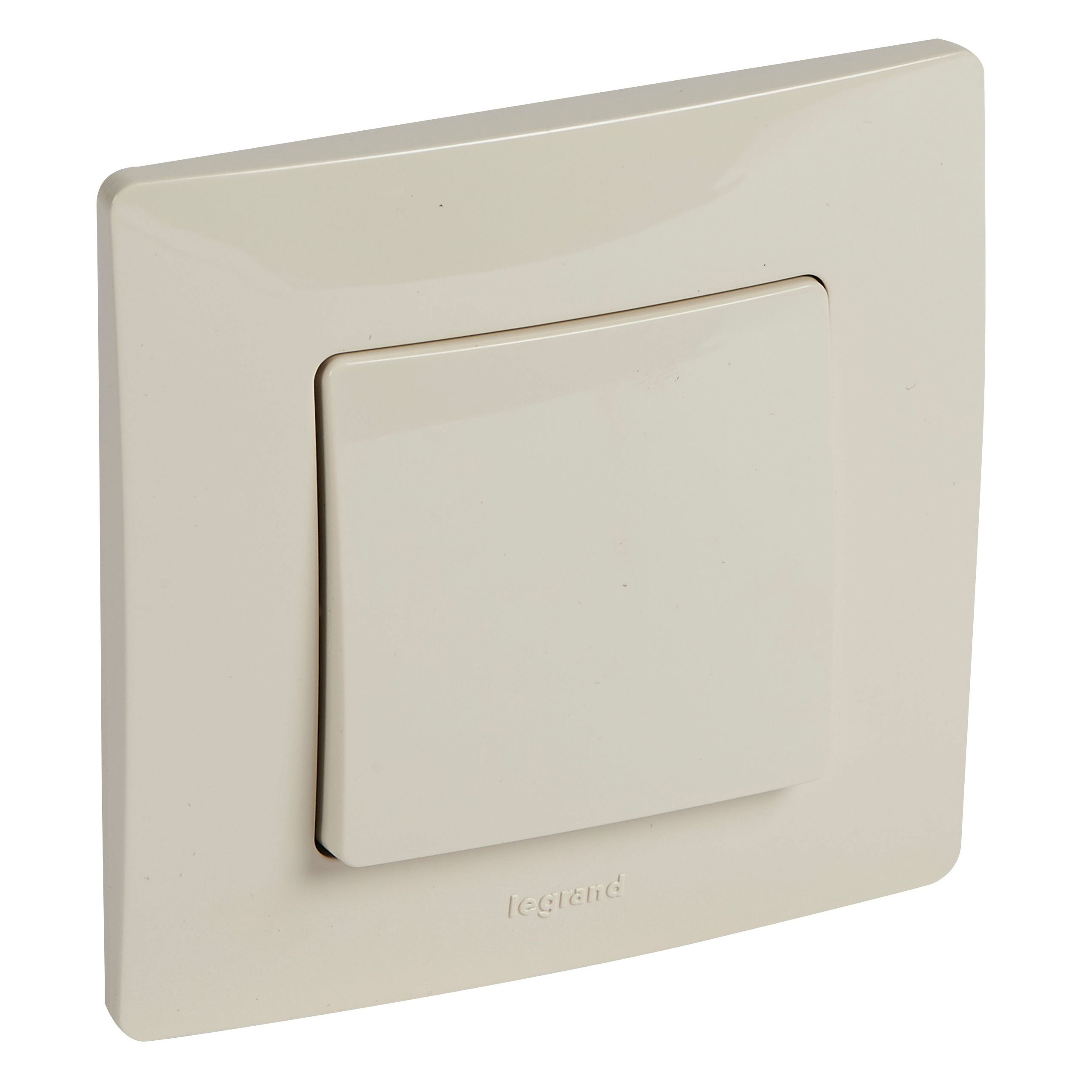 Ключ еднополюсен с рамка 10A 250V Крем /блистер/ - Legrand Niloe 396427