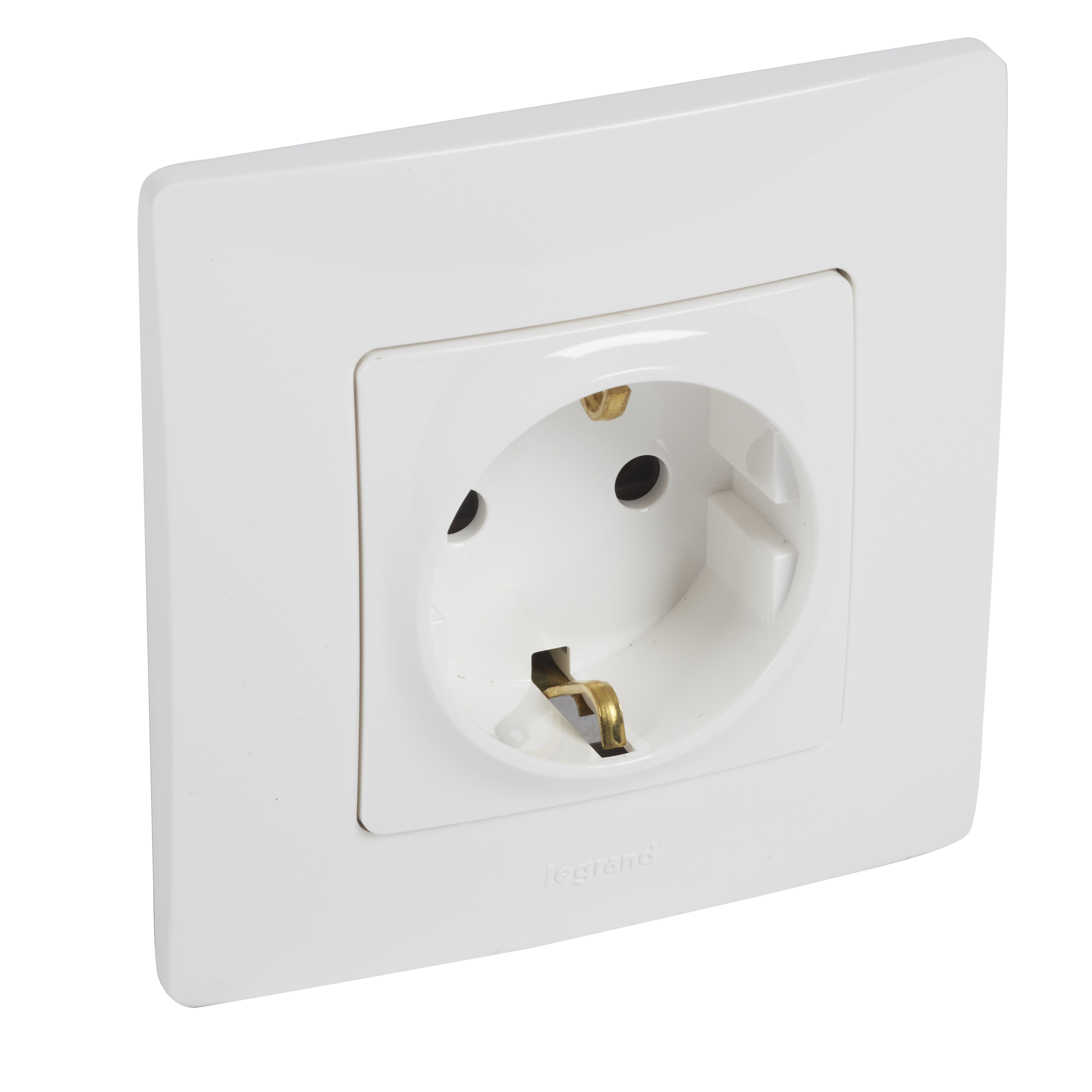 Контакт шуко с рамка 2Р+Е 16A 250V Бял /блистер/ - Legrand Niloe 396473