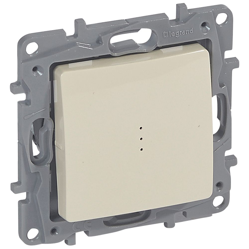 Ключ девиаторен 10А с LED индикатор Крем - Legrand Niloe 664610