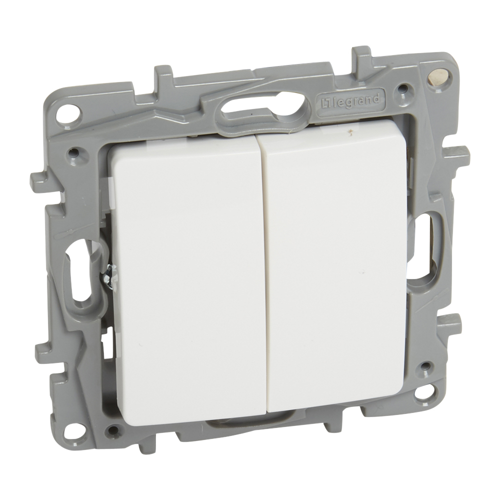 Kлюч сериен с 3 клеми 10А Бял - Legrand Niloe 764505