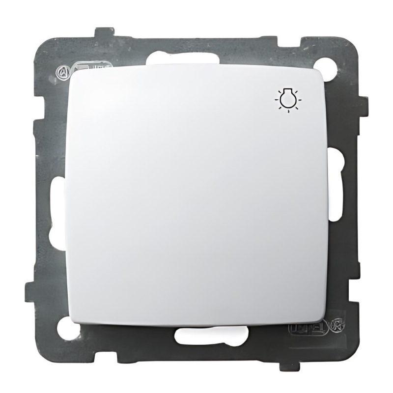 Бутон символ Осветление 10А Бял - OSPEL Karo LP-5S/m/00
