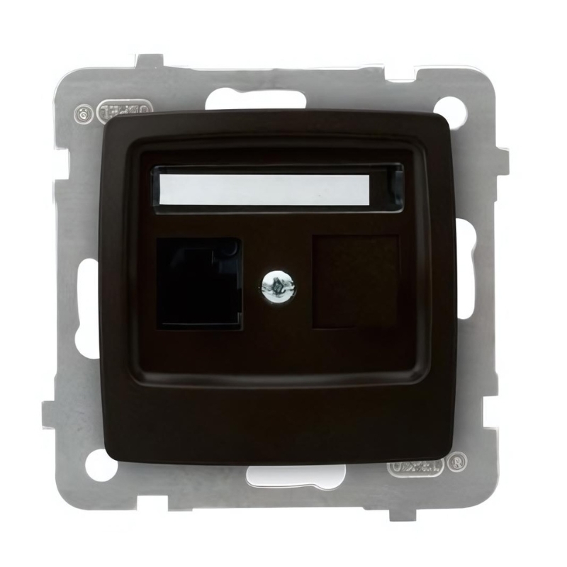 Розетка RJ45 UTP cat.5 Шоколад - OSPEL Karo GPK-1S/K/m/40