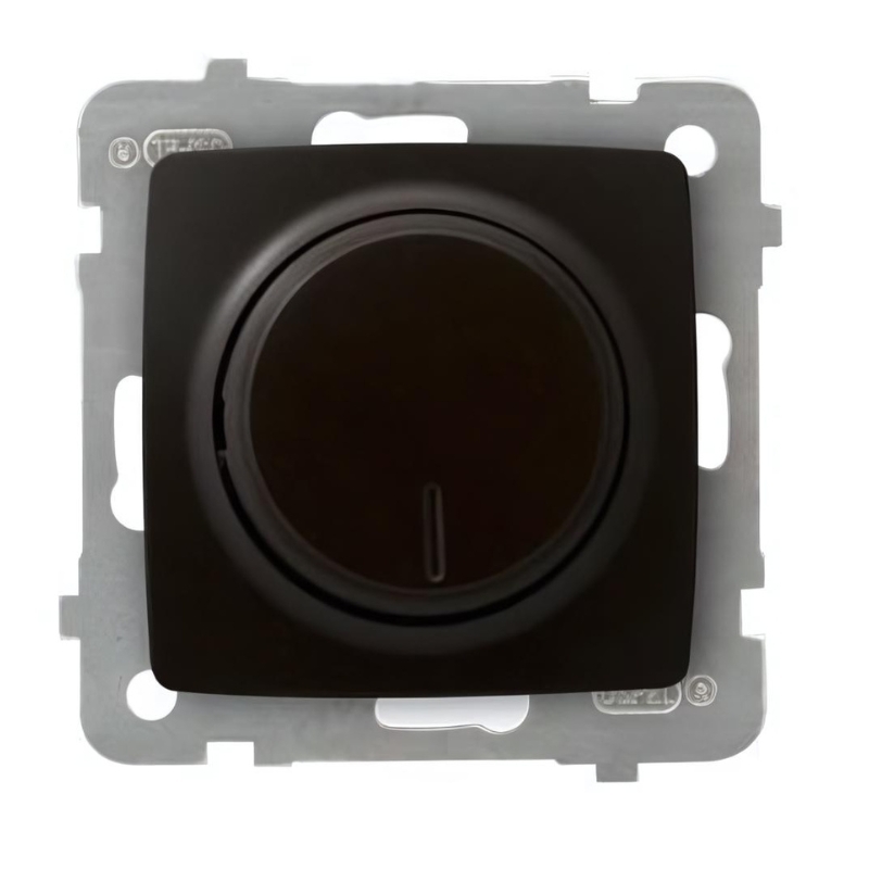 Ротативен димер всички товари LED 0-100W, GLS 10-250W, 230V~50Hz Шоколад - OSPEL Karo LP-8SL2/m/40