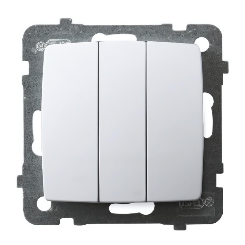 Троен ключ 10А Бял - OSPEL Karo LP-13S/m/00
