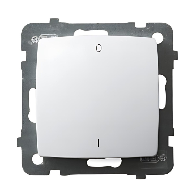 Двуполюсен ключ 10А Бял - OSPEL Karo LP-11S/m/00