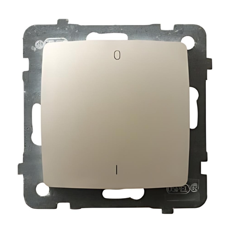 Двуполюсен ключ 10А Крем перла - OSPEL Karo LP-11S/m/42