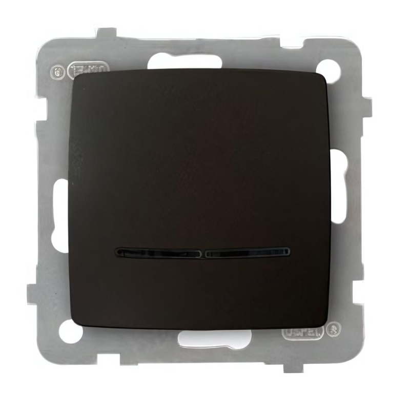 Еднополюсен ключ с индикация 10А Шоколад - OSPEL Karo LP-1SS/m/40