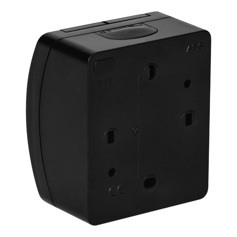 Контакт Шуко 2P+E ОМ 16A IP44 Черен - ORNO Aquatic OR-OE-7105(GS)/B