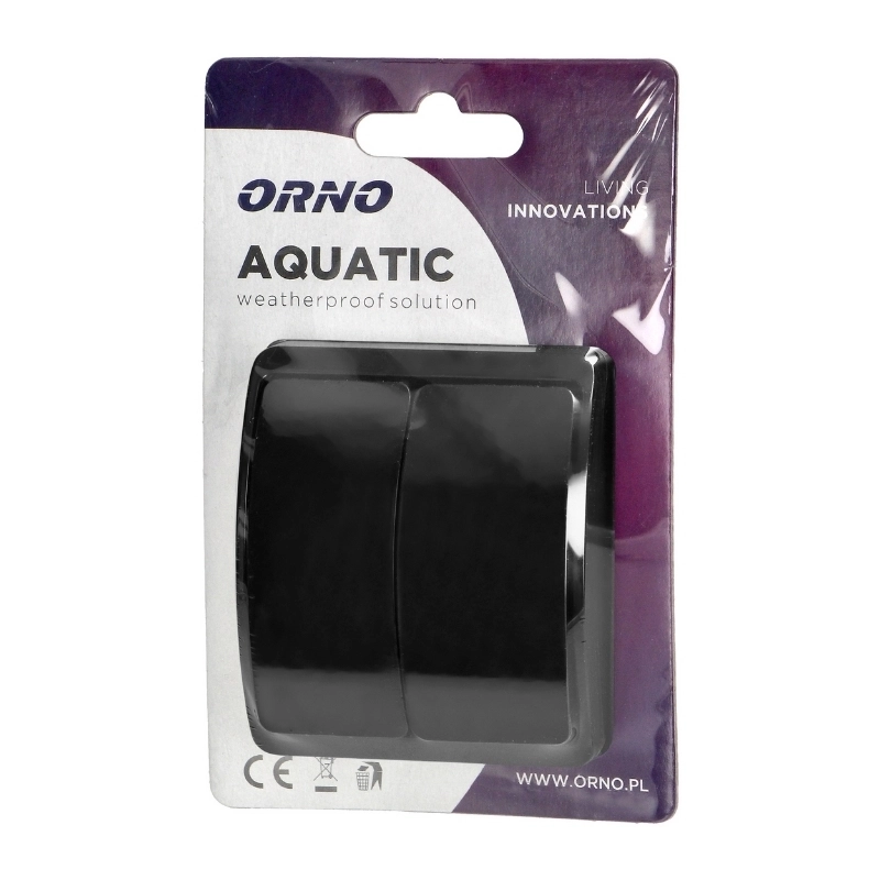 Ключ сериен ОМ 10A IP44 Черен - ORNO Aquatic OR-OE-7101/B