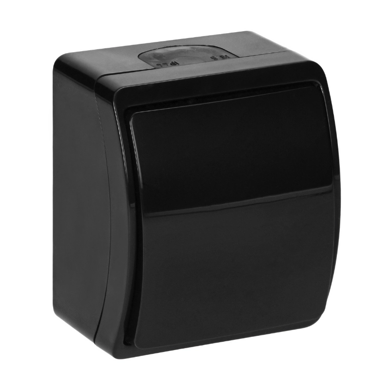 Ключ еднополюсен ОМ 10A IP44 Черен - ORNO Aquatic OR-OE-7100/B