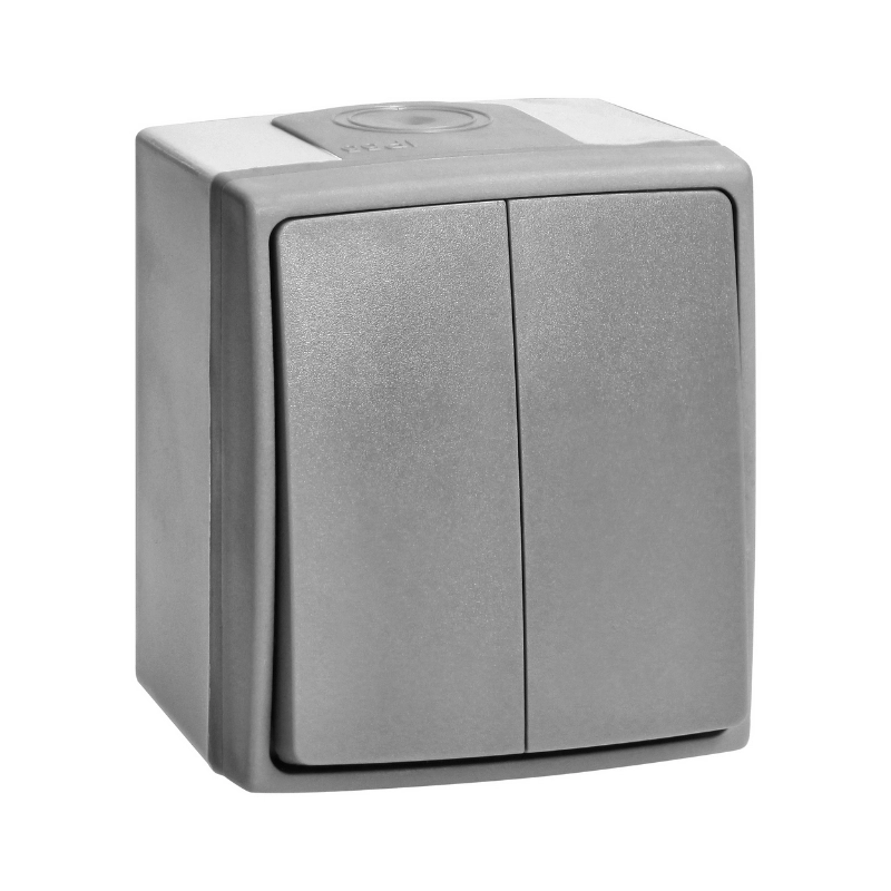 Ключ сериен ОМ 10A IP55 AQUATIC PRO Сив - ORNO Aquatic Pro OR-OE-7401/GR