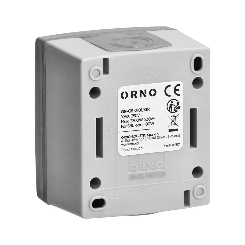 Ключ сериен ОМ 10A IP55 AQUATIC PRO Сив - ORNO Aquatic Pro OR-OE-7401/GR