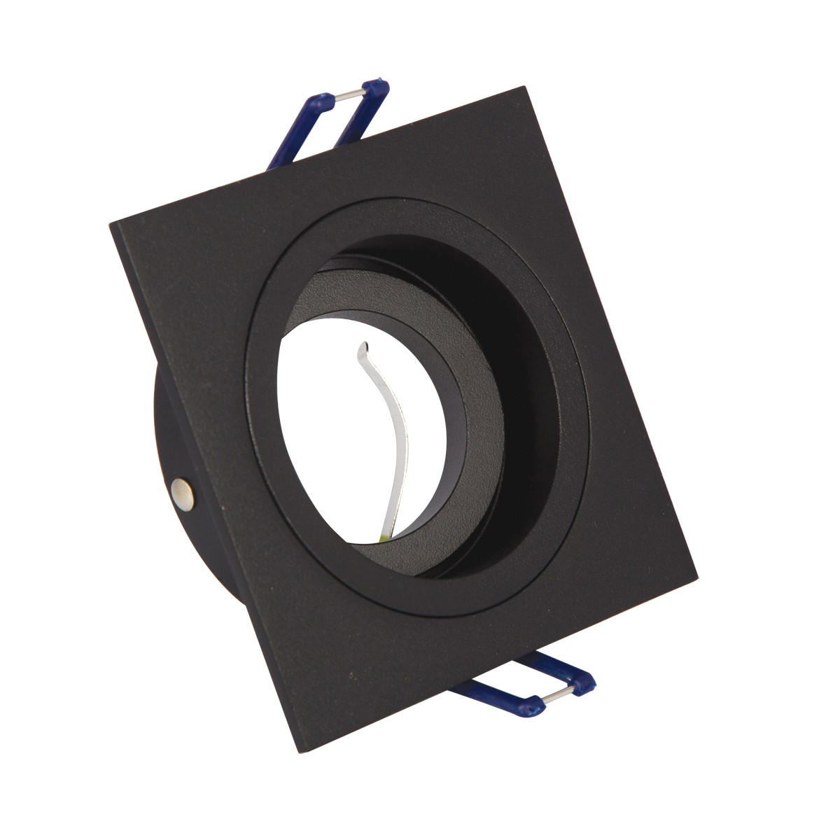 Квадратна луна-единична, с max LED 7W, GU10, 220V, 9,2x9,2cm, черна - VK LED VK/03114G/B  64173-079121