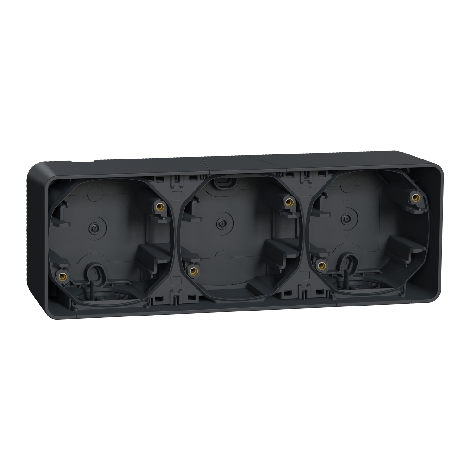 Рамка 3x Антрацит, хоризонтална, за открит монтаж IP55 - SCHNEIDER ELECTRIC Mureva Styl MUR37713
