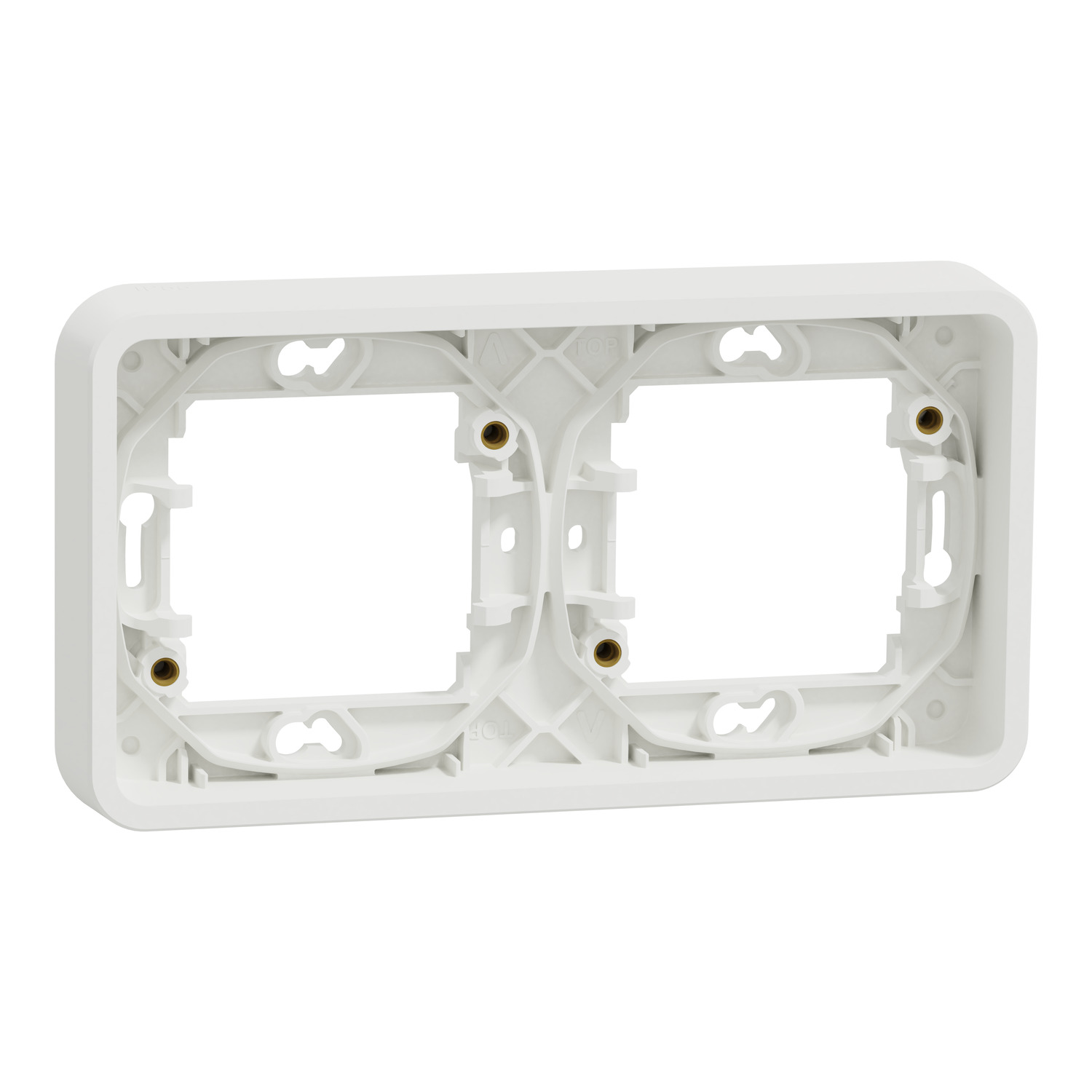 Рамка 2x Бял, хоризонтална, за скрит монтаж IP55 - SCHNEIDER ELECTRIC Mureva Styl MUR39101