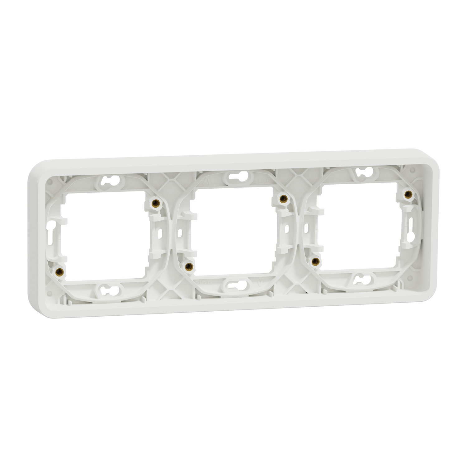 Рамка 3x Бял, хоризонтална, за скрит монтаж IP55 - SCHNEIDER ELECTRIC Mureva Styl MUR39109