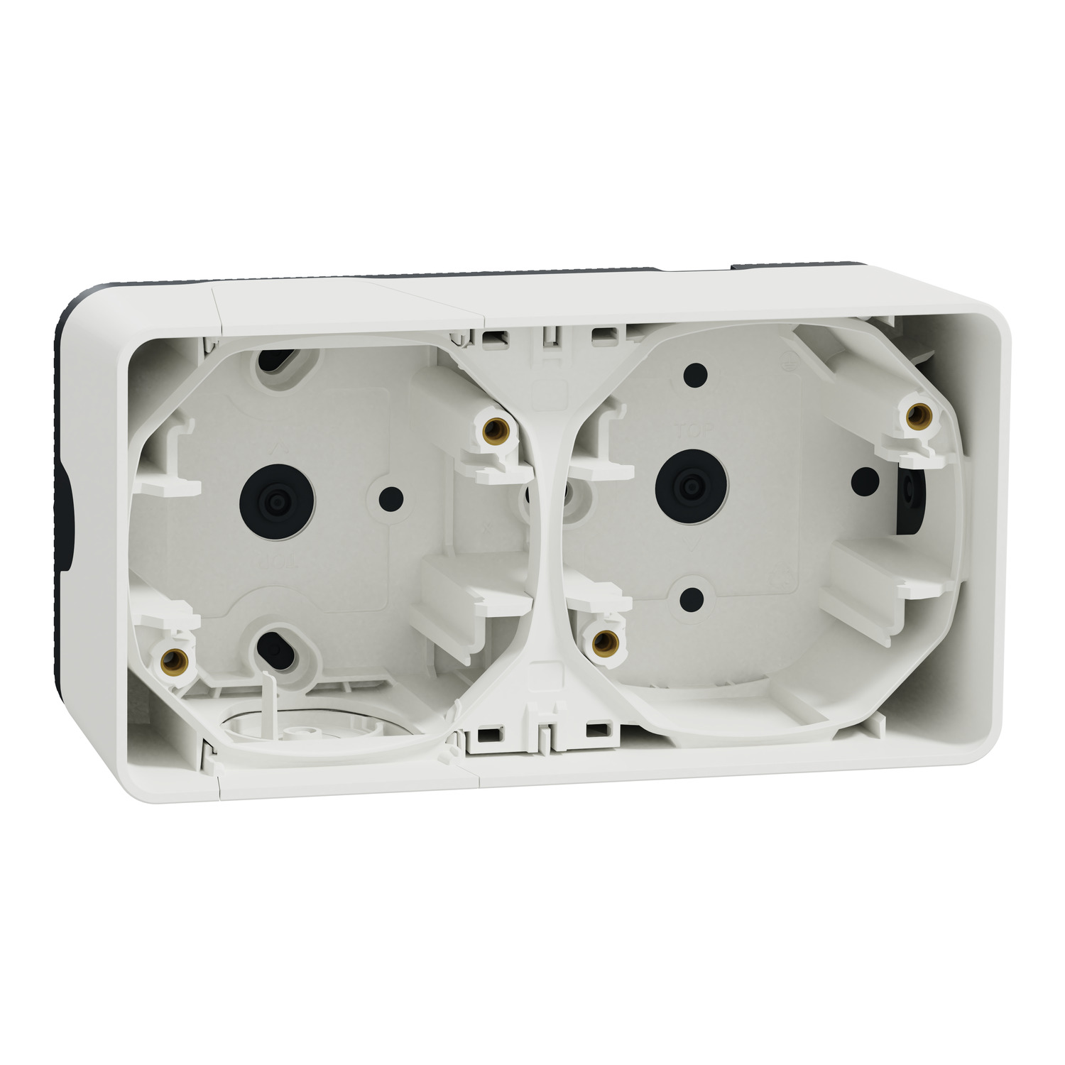 Рамка 2x Бял, хоризонтална, за открит монтаж IP55 - SCHNEIDER ELECTRIC Mureva Styl MUR39914
