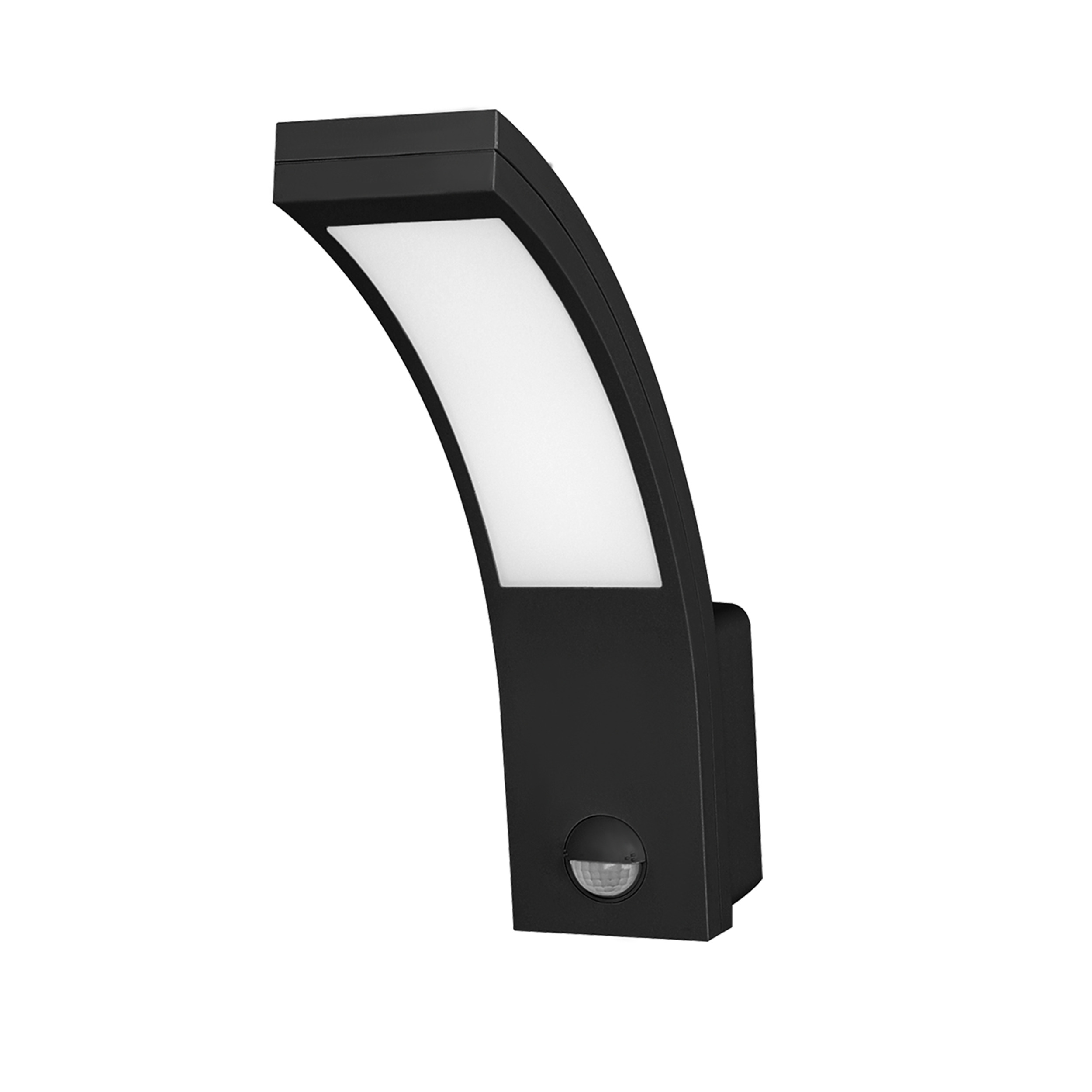 LED декоративен аплик 10W 800lm 4000K, Ra>80, IP54, с PIR 140° , черен - ORNO PIRYT AD-OP-6109BLPMR4