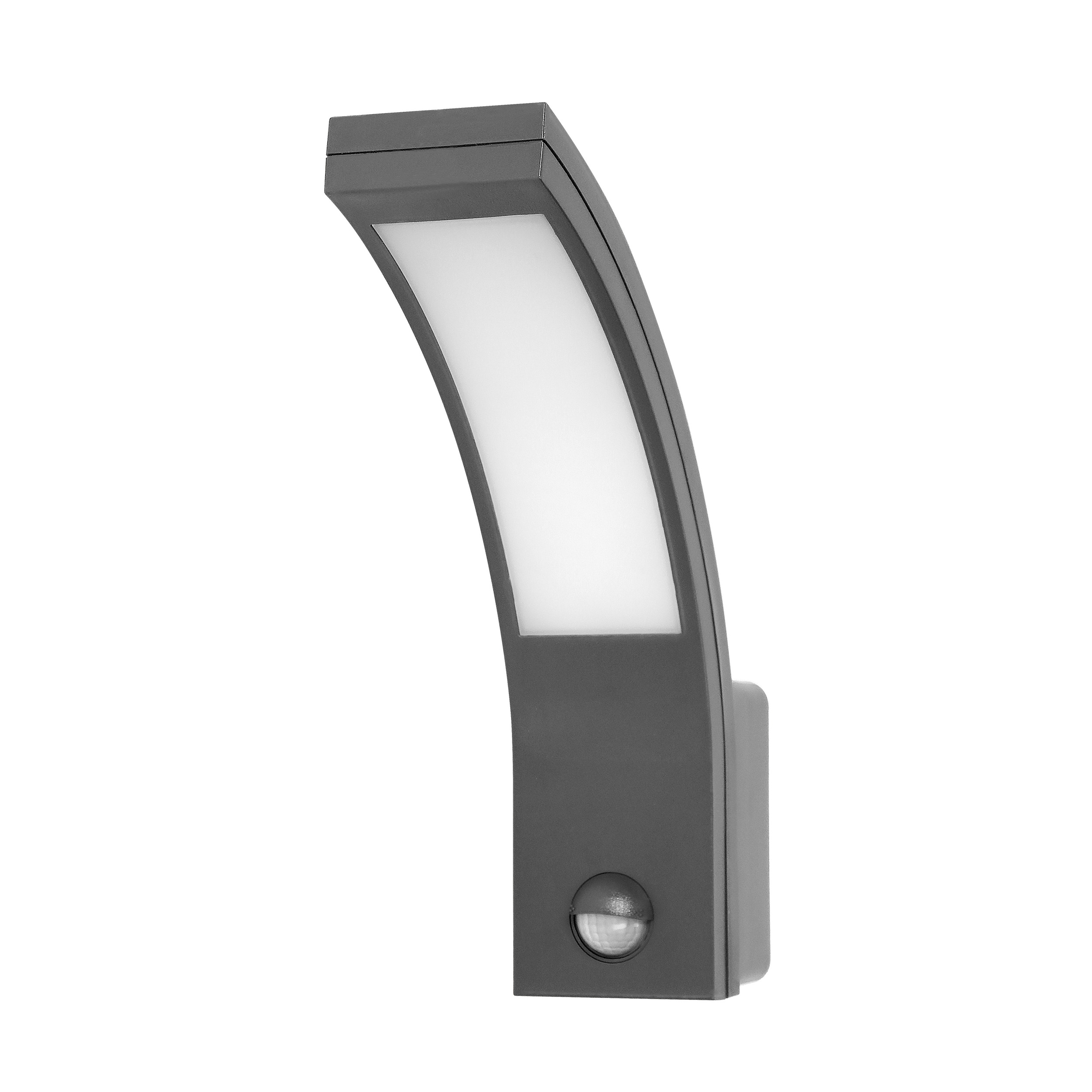 LED декоративен аплик 10W 800lm 4000K, Ra>80, IP54, с PIR 140° , сив - ORNO PIRYT AD-OP-6109GLPMR4
