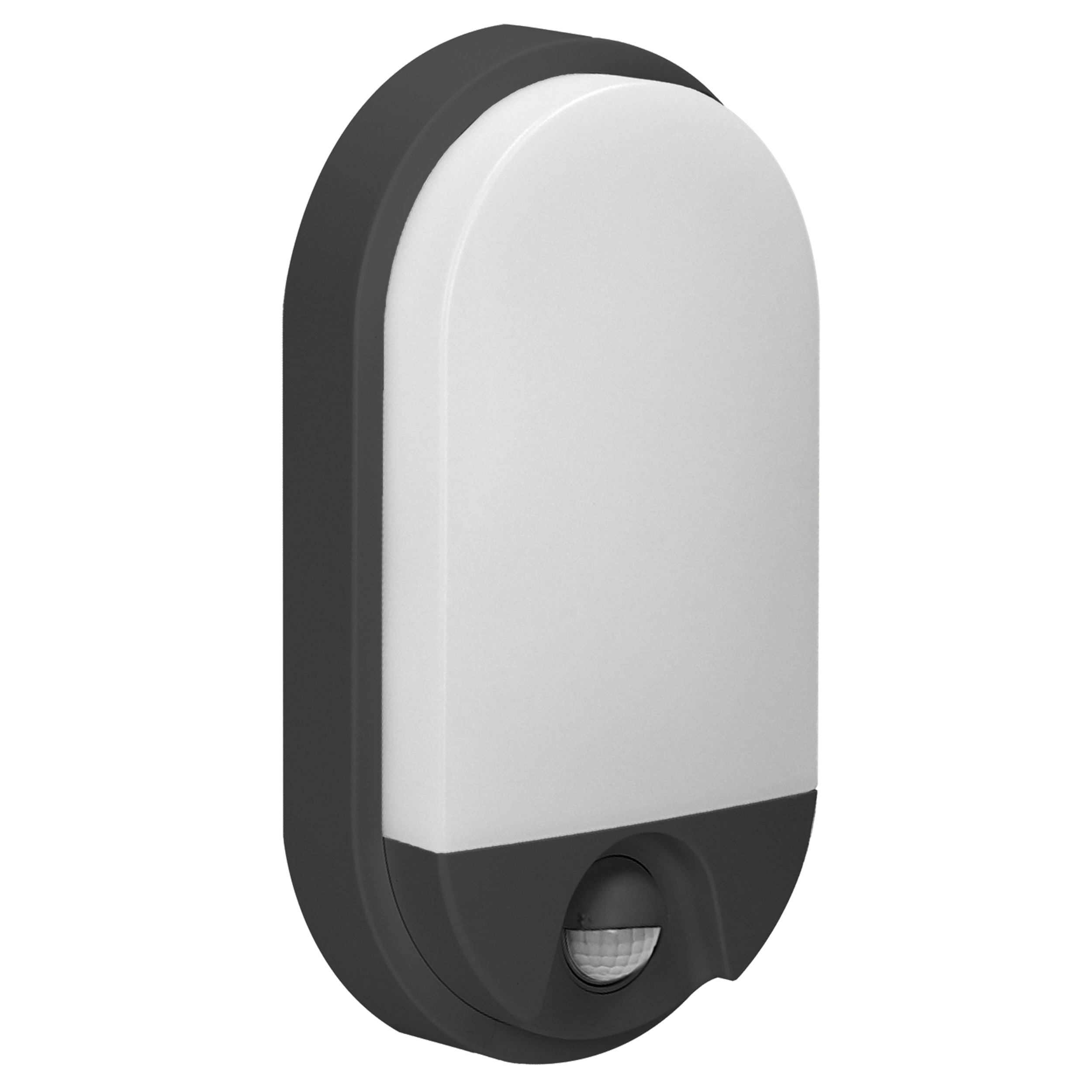 LED аплик-овал, с PIR, 10W 800lm 4000K, Ra>80, IP54, черен - ORNO NEFRYT AD-OP-6110BLPMR4