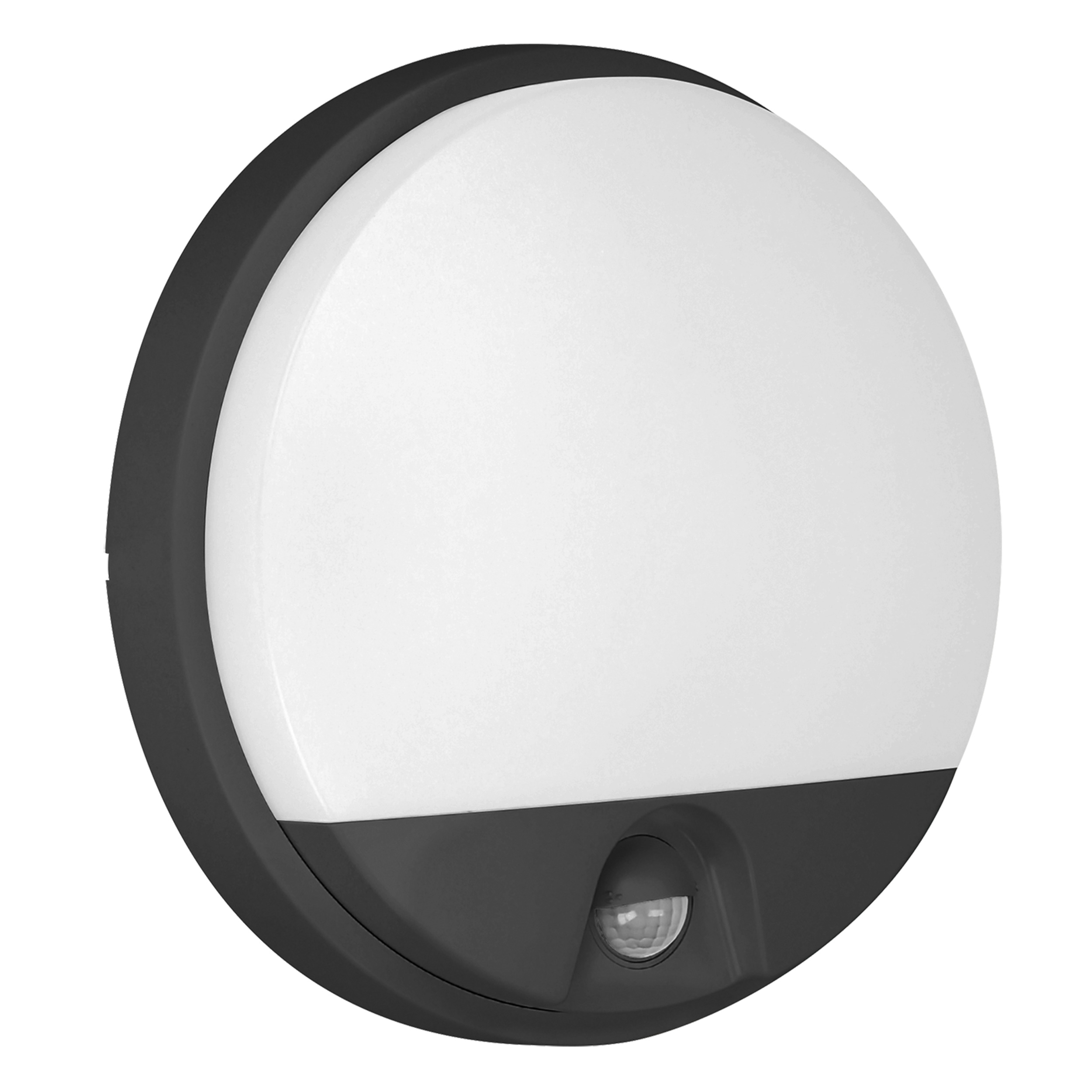 LED декоративен аплик , с PIR, 15W 1100lm 4000K, Ra>80, IP54, черен - ORNO AGAT AD-OP-6112BLPMR4