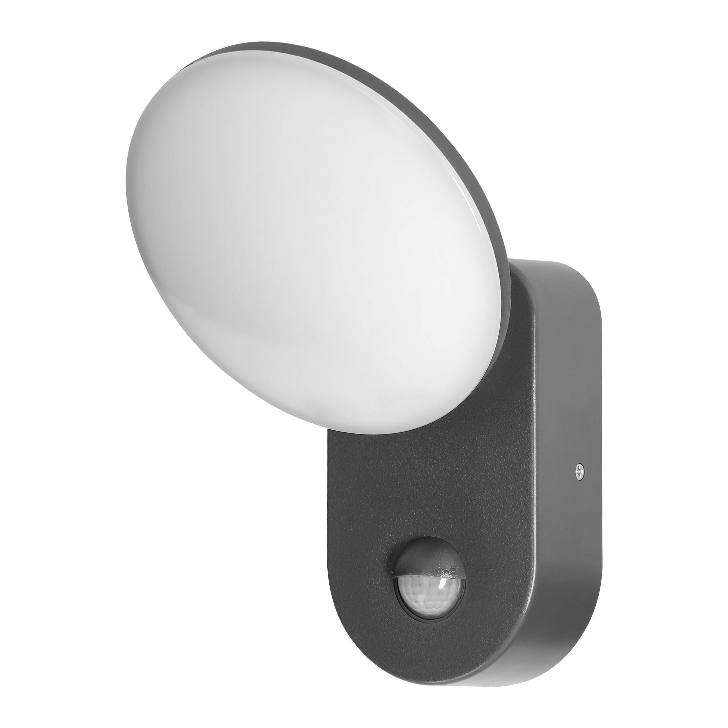 LED декоративен аплик 15W 1100lm 4000K, Ra>80, IP54, с PIR 140°,  с възможност за регулиране на главата, сив - ORNO RIOLIT AD-OP-6206GLPMR4