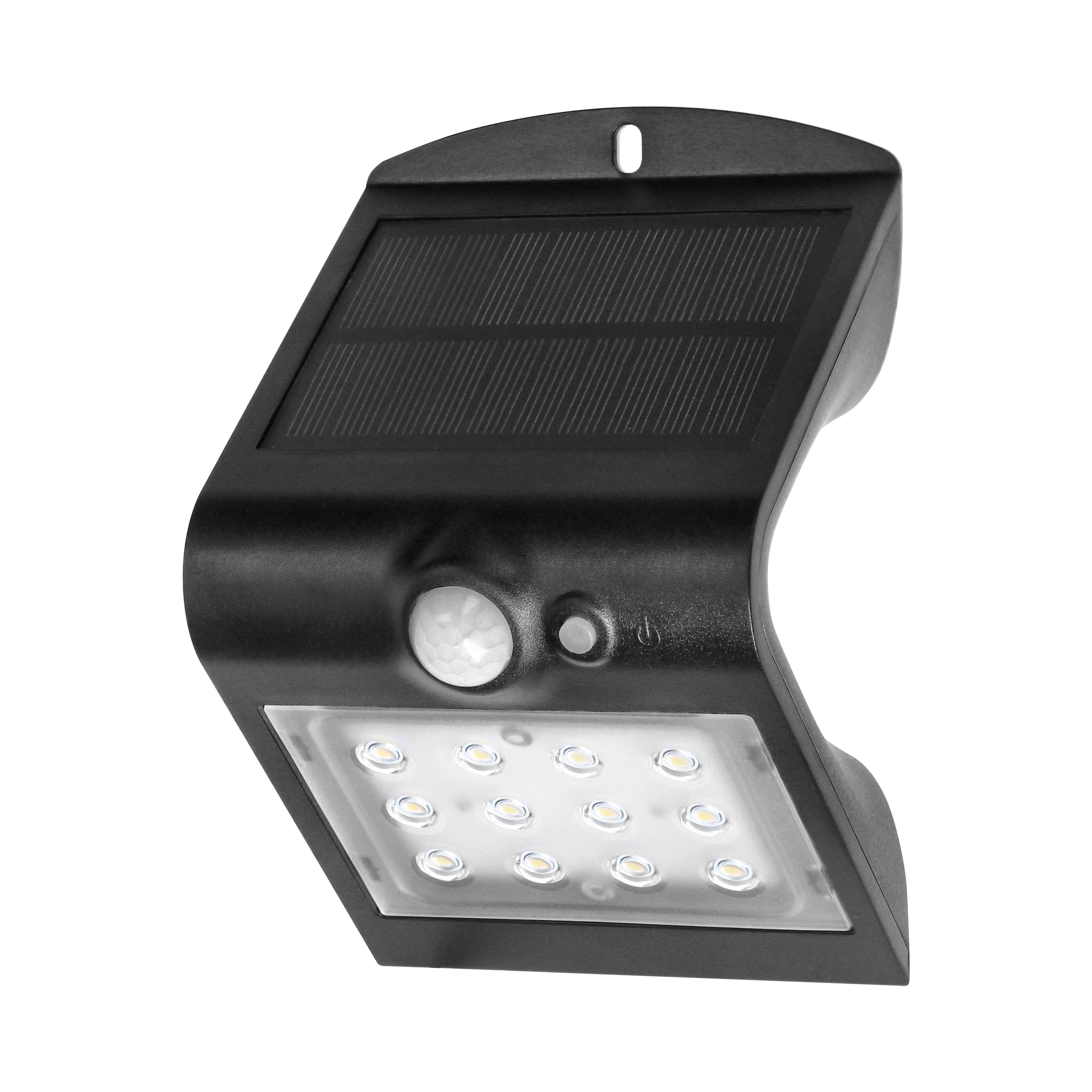LED соларна лампа 1,5W 190lm , Ra>80, IP65, с PIR 120° , черен - ORNO SILOE AD-SL-6083BLR4