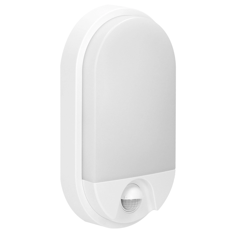 LED аплик-овал, с PIR, 10W 800lm 4000K, Ra>80, IP54, бял - ORNO NEFRYT AD-OP-6110WLPMR4