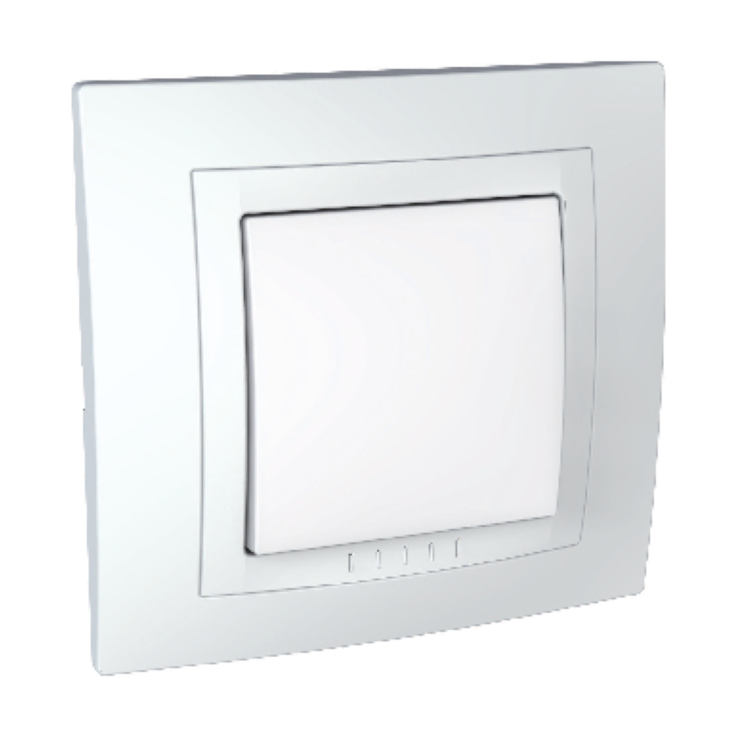 Бутон Бял двумодулен сглобен с рамка - SCHNEIDER ELECTRIC Unica Basic MGU10.206.18D