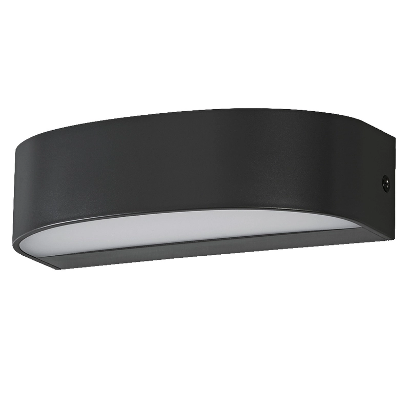 Фасаден осветител, ENDURA ILAY, 7.6W 450lm 3000K Ra>80 125° 220V, монтаж Стена/Повърхностен, корпус Поликарбонат /цвят Тъмно сив, разсейвател PC, IP65 - LEDVANCE Endura Style IP65 Wall Ilay Dark Gray LED217500
