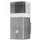 Фасаден осветител, ENDURA CRYSTAL, с PIR, 4.9W 400lm 3000K Ra>80 220V, монтаж Стена/Повърхностен, корпус Стомана /цвят Стомана, разсейвател PMMA, IP44