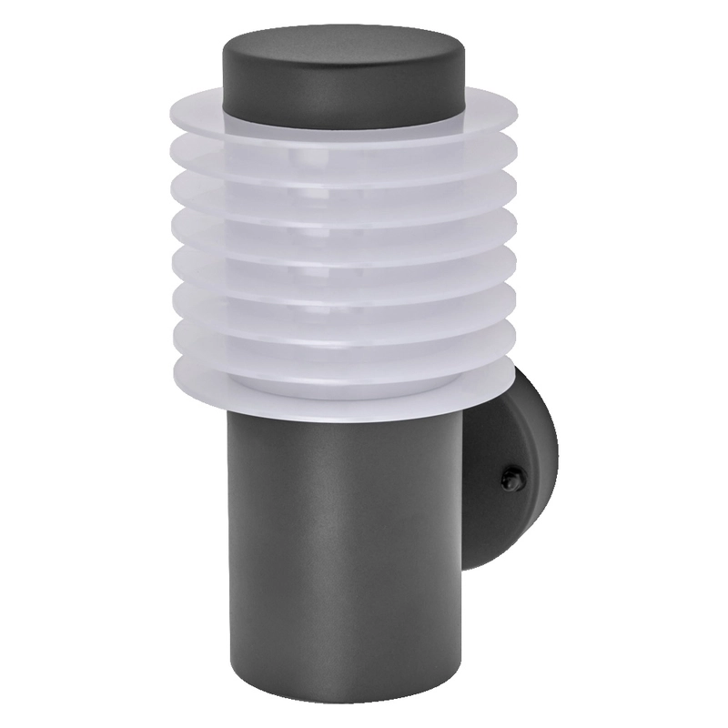 Фасаден осветител, ENDURA RONDO, 9W 700lm 3000K Ra>80 120° 220V, монтаж Стена/Повърхностен, корпус Стомана /цвят Тъмно сив, разсейвател PC, IP44 - LEDVANCE Endura Style Rondo Wall Dark Gray LED835146