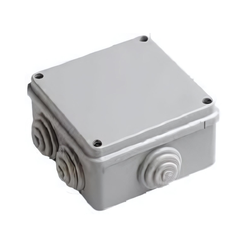 Разклонителна кутия открит монтаж 100x100 x50mm IP55 HF Сив капак с метални винтове - Courbi Watertight HF CR32-21074-100