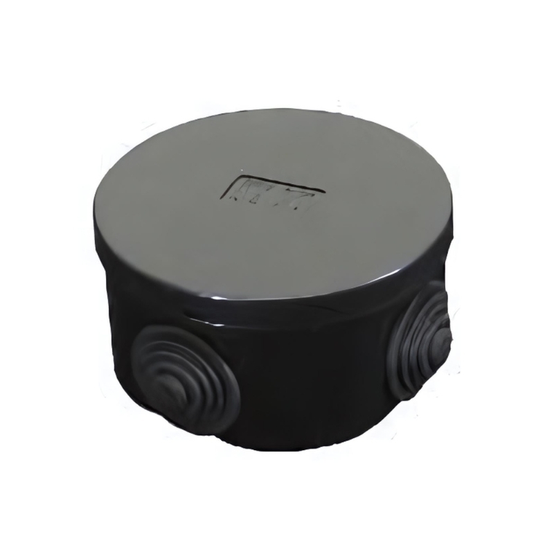 Разклонителна кутия открит монтаж Ф80 x40mm IP54 HF Черен - Courbi Watertight Eco CR32-21080-804