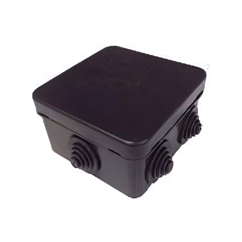 Разклонителна кутия открит монтаж 80x80 x40mm IP54 HF Черен - Courbi Watertight Eco CR32-21081-808