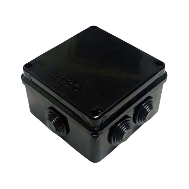 Разклонителна кутия открит монтаж 100x100 x50mm IP54 HF Черен капак с метални винтове - Courbi Watertight Eco CR32-21082-100