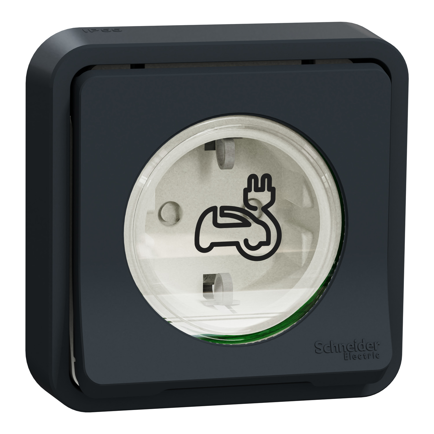 Контакт за зареждане на електромобили 2P 3,7kW IP55 IK10 за скрит монтаж - SCHNEIDER ELECTRIC Mureva Styl EV MUR36013