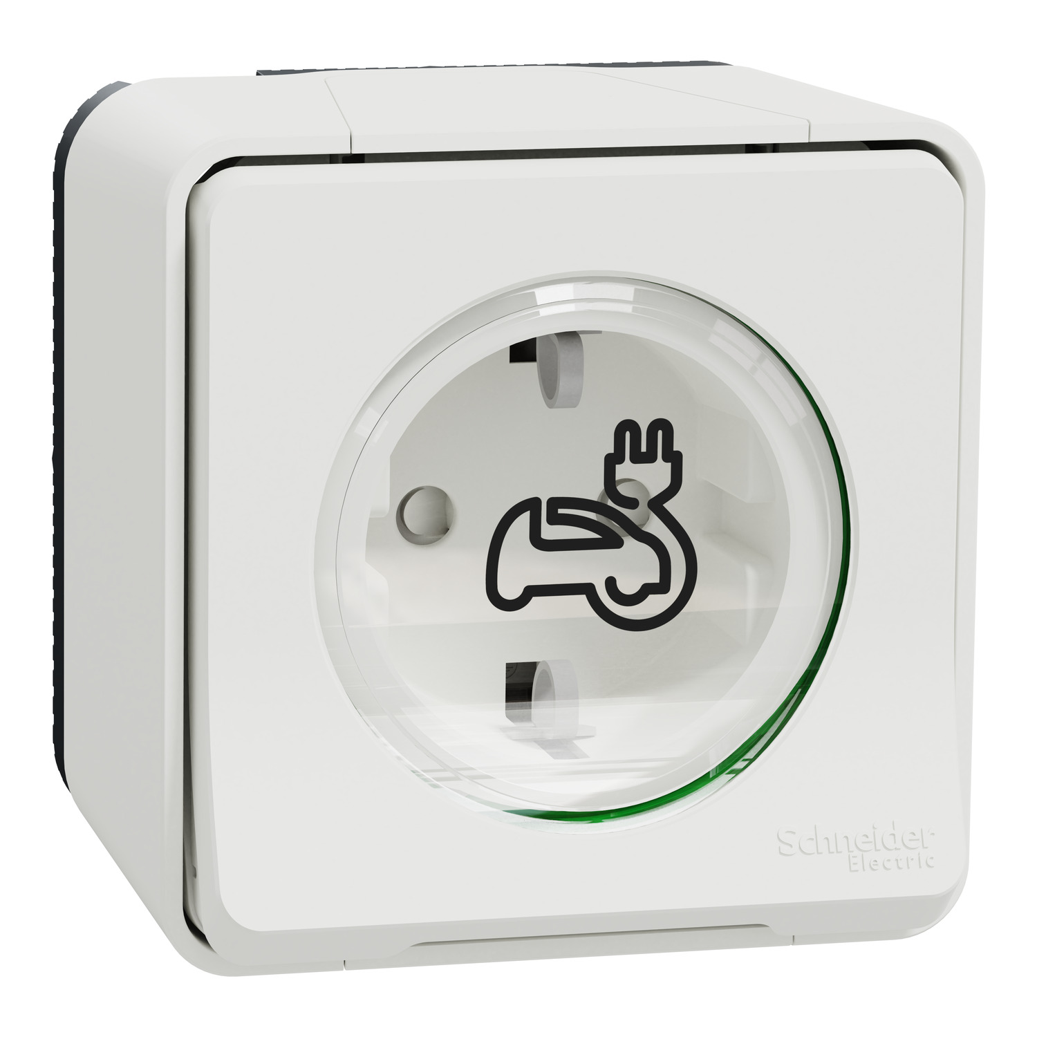Контакт за зареждане на електромобили 2P 3,7kW IP55 IK10 за открит монтаж - SCHNEIDER ELECTRIC Mureva Styl EV MUR39012