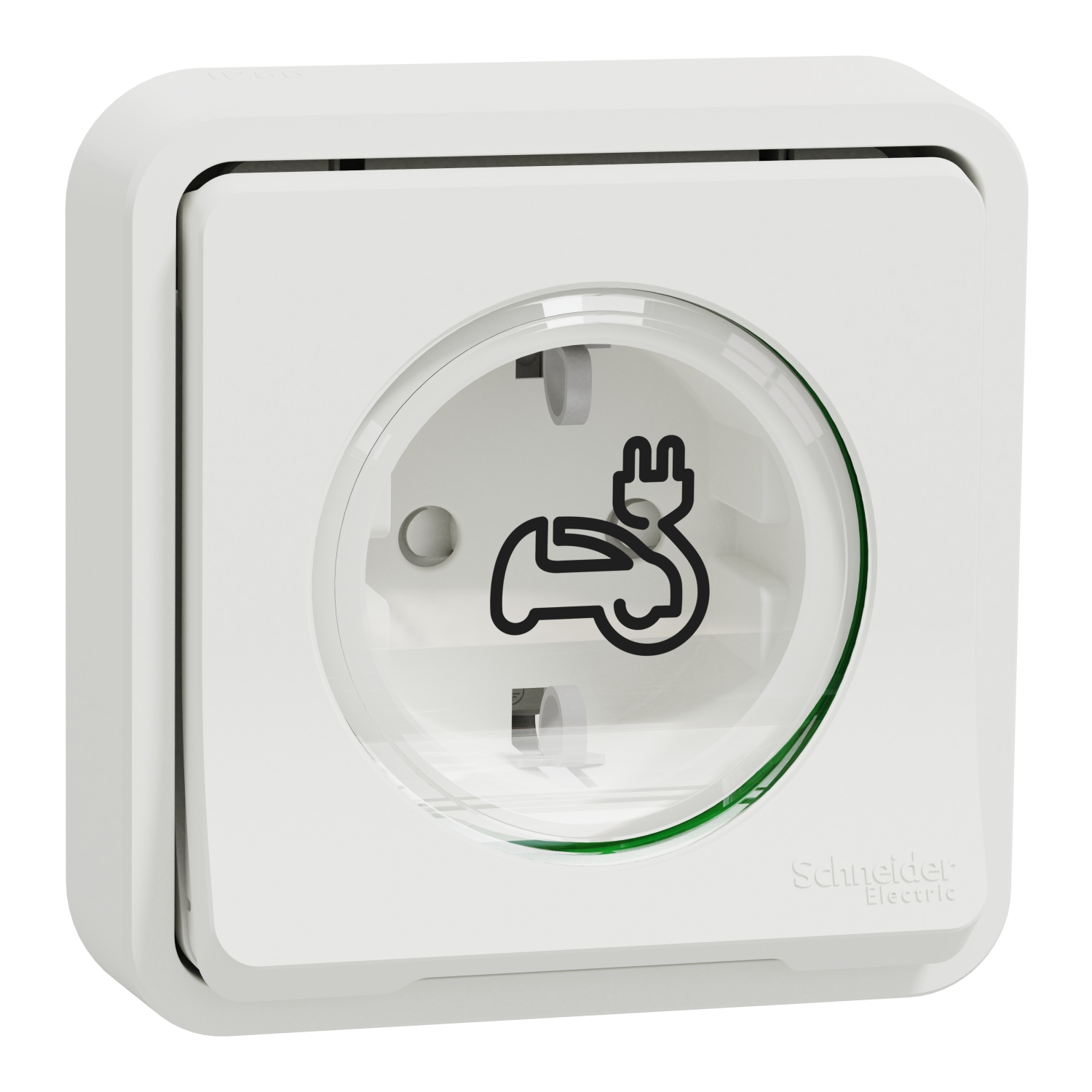 Контакт за зареждане на електромобили 2P 3,7kW IP55 IK10 за скрит монтаж - SCHNEIDER ELECTRIC Mureva Styl EV MUR39013