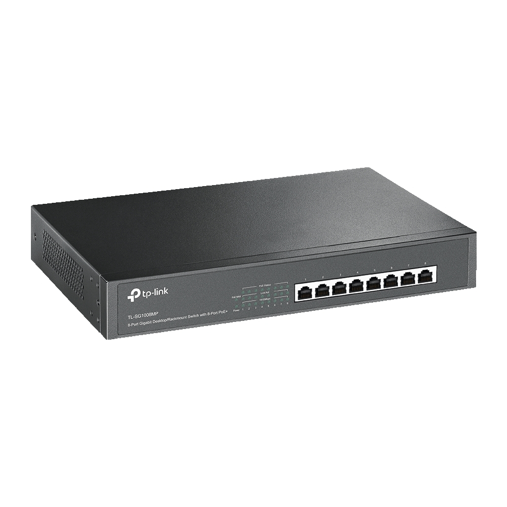 8-портов Гигабитов суич, PoE+ - Omada by TP-Link SG1008MP