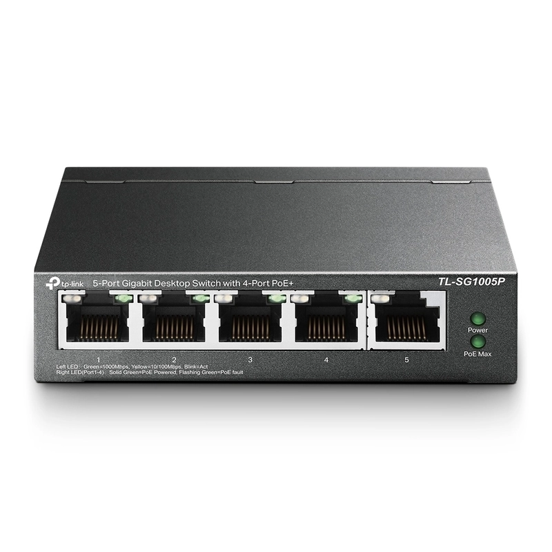 5-портов 10/100/1000 Mbps Desktop Switch с 4-порта PoE+ - TP-Link Omada TL-SG1005P